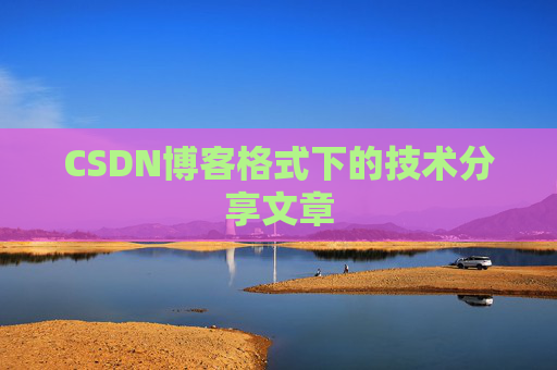 CSDN博客格式下的技术分享文章